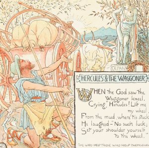 Hercules and the Waggoner by Walter Crane Oil Painting