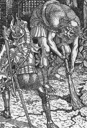 King Arthur and the Giant, Book I Canto VIII by Walter Crane Oil Painting