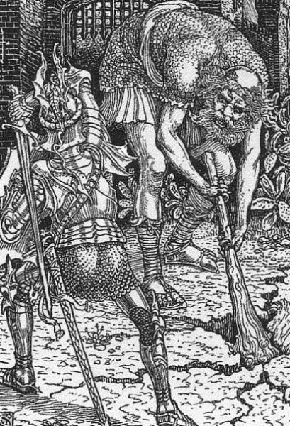 Main Product Photo of King Arthur and the Giant, Book I Canto VIII Painting by Walter Crane