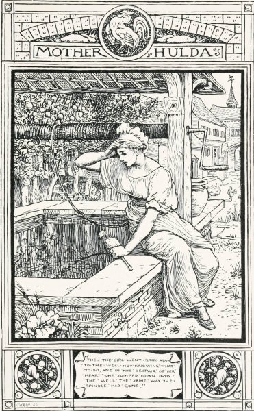 Mother Hulda  by Walter Crane - Hand-Painted Oil Painting Reproduction