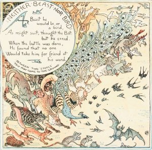 Neither Beast nor Bird by Walter Crane Oil Painting