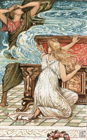 Pandora opens the box by Walter Crane Oil Painting