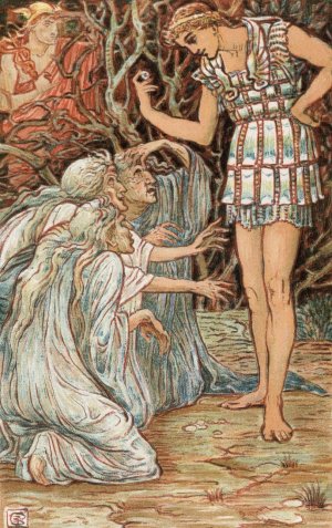 Perseus and The Graia by Walter Crane Oil Painting