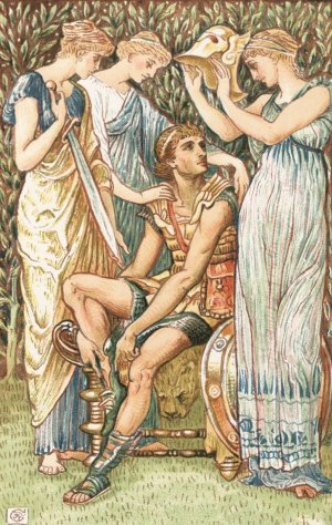 Perseus Armed by the Nymphs by Walter Crane Oil Painting