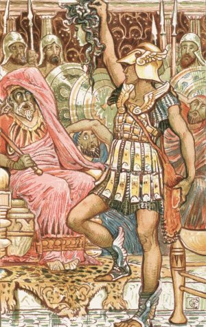 Perseus Showing the Gorgon's Head by Walter Crane Oil Painting