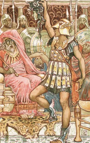 Perseus Showing the Gorgon's Head by Walter Crane Oil Painting