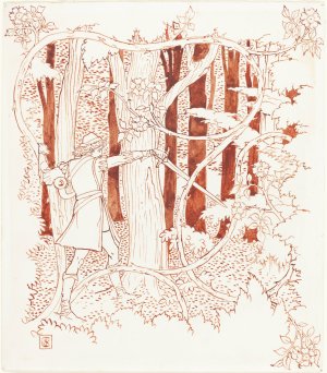 Prince Charming In The Forest by Walter Crane Oil Painting