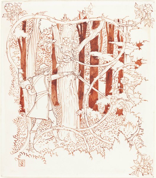 Main Product Photo of Prince Charming In The Forest Painting by Walter Crane