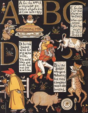 The Absurd A.B.C 1 by Walter Crane Oil Painting