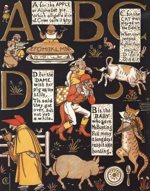 The Absurd A.B.C 1 by Walter Crane Oil Painting