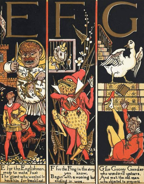 The Absurd A.B.C 2  by Walter Crane - Hand-Painted Oil Painting Reproduction