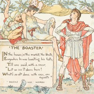 The Boaster by Walter Crane Oil Painting