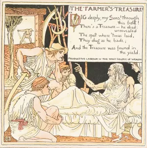 The Farmer's Treasure by Walter Crane Oil Painting