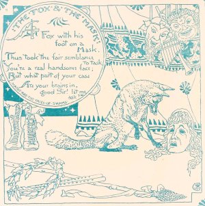 The Fox and the Mask by Walter Crane Oil Painting
