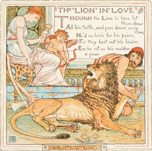 The Lion in love by Walter Crane Oil Painting