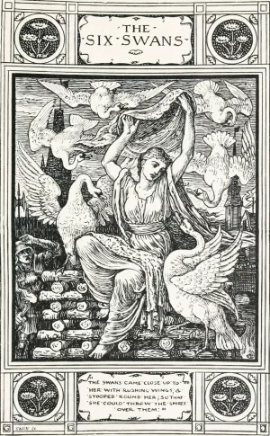 The Six Swans by Walter Crane Oil Painting