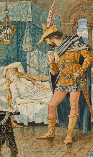 The Sleeping Beauty by Walter Crane Oil Painting
