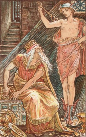 The Stranger Appearing to Midas by Walter Crane Oil Painting