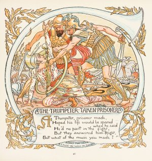 The Trumpeter taken Prisoner by Walter Crane Oil Painting