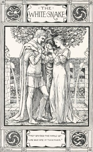 The White Snake by Walter Crane Oil Painting