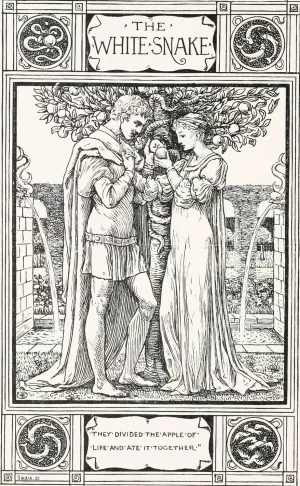 The White Snake by Walter Crane Oil Painting