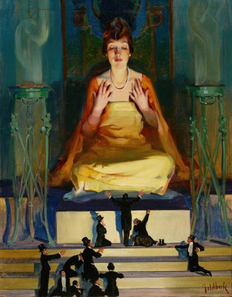Main Product Photo of Idol Worship  Painting by Walter Dean Goldbeck