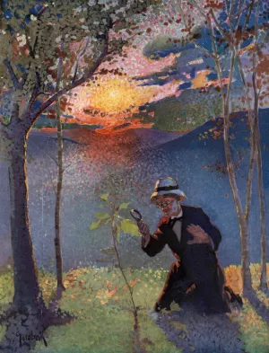 Oh, what a beautiful bug! by Walter Dean Goldbeck Oil Painting