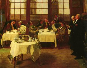 Plaintiff and Defendant by Walter-Dendy Sadler Oil Painting