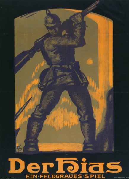 Der Hias, ein feldgraues Spiel  by Walter Ditz - Hand-Painted Oil Painting Reproduction