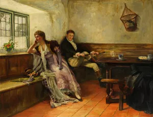Die unterbrochene Hochzeitsreise by Walter Firle Oil Painting