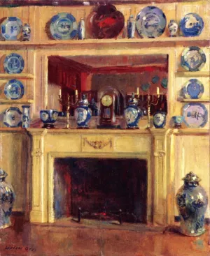 Blue and White painting by Walter Gay