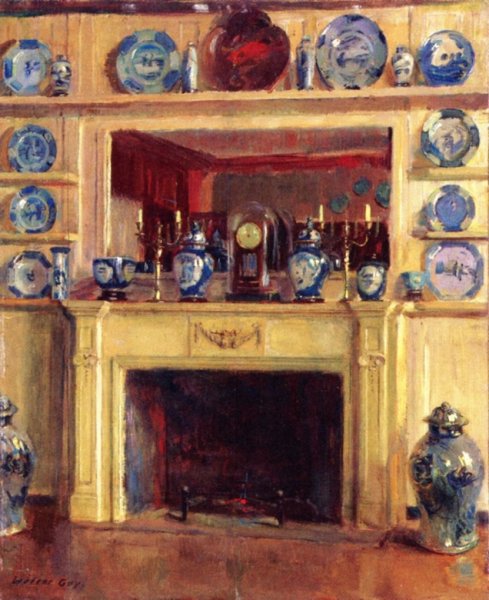 Blue and White by Walter Gay - Hand-Painted Oil Painting Reproduction