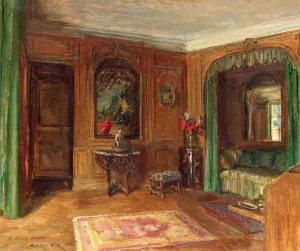 Edith Wharton's Bedroom at Pavillon Colombe by Walter Gay - Oil Painting Reproduction