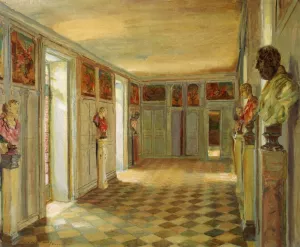 Galerie des Bustes, Chaeau du Reveillon painting by Walter Gay
