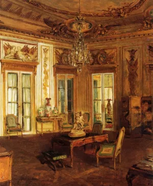 Salon des Aigles, Hotel Crillon by Walter Gay - Oil Painting Reproduction