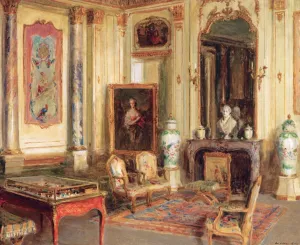Salon in the Mus?e Jacauemart-Andr? Oil painting by Walter Gay