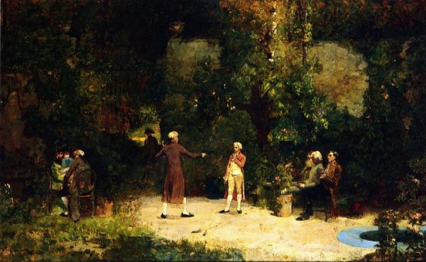 Main Product Photo of The Lesson Painting by Walter Gay