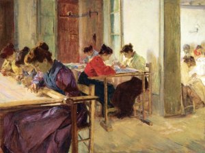 The Weavers by Walter Gay Oil Painting