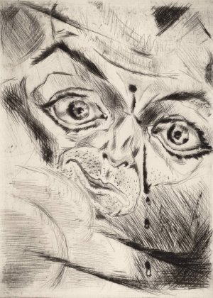 Peter with a Gunshot Wound in His Forehead by Walter Gramatte Oil Painting