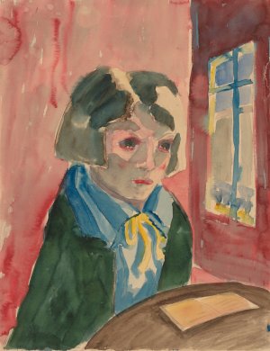 Woman At A Window by Walter Gramatte Oil Painting