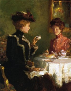 Cup of Tea Oil painting by Walter Granville-Smith