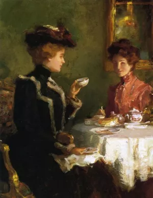 Cup of Tea Oil painting by Walter Granville-Smith