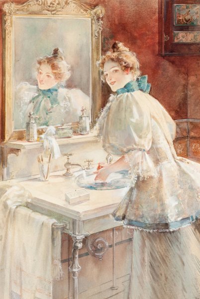 Ivory Soap ad illustration  by Walter Granville-Smith - Hand-Painted Oil Painting Reproduction