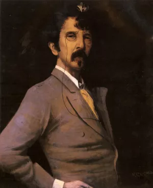 Portrait Of James Abbott McNeill Whistler by Walter Greaves Oil Painting