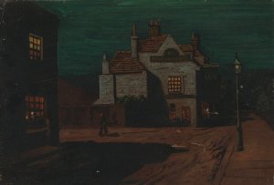 The Black Lion, Chelsea by Night by Walter Greaves Oil Painting