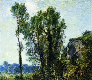 French Poplars by Walter Griffin - Oil Painting Reproduction