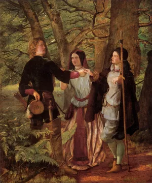 A Scene from As You Like It by Walter Howell Deverell Oil Painting