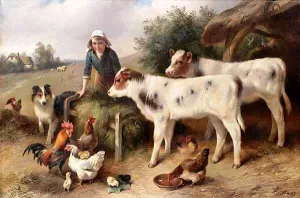 Feeding Time by Walter Hunt Oil Painting