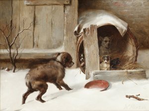 In From The Cold by Walter Hunt Oil Painting