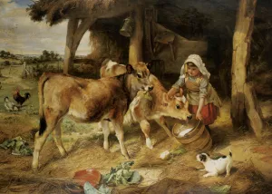 The Weanlings painting by Walter Hunt
